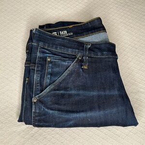 G-Star RAW Men's D-Staq 5620 3D Skinny Fit Destroyed Jeans, Blue, 32 W, 30 L